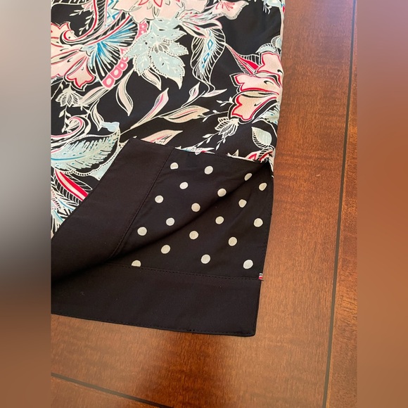 Chico's colorful lightweight Open Front Long Jacket Cardigan Sz 3 - Picture 4 of 9